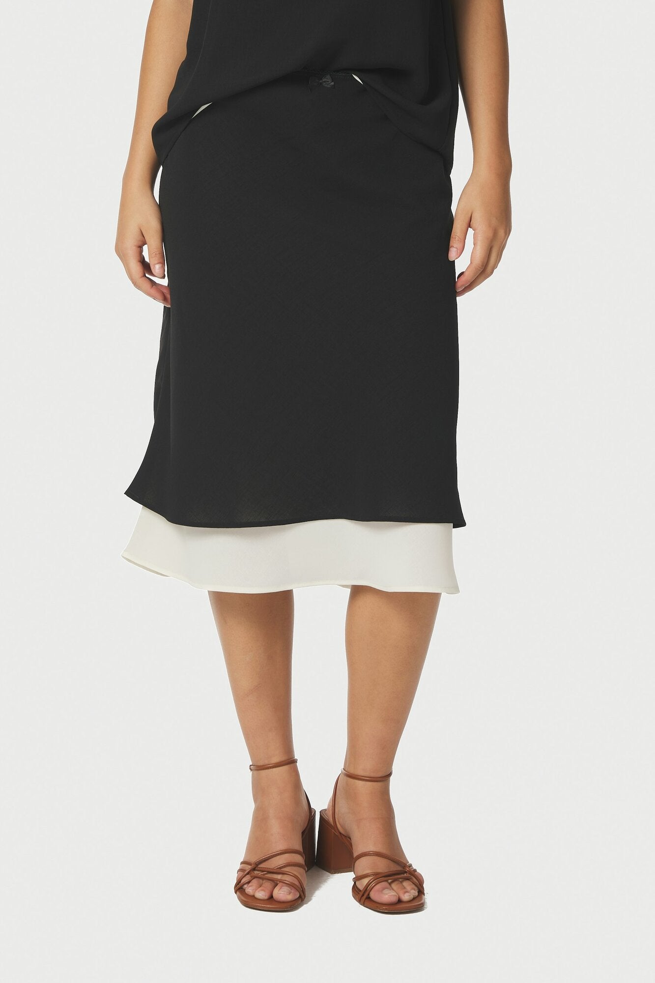 Elinor Chiffon nederdel - sort